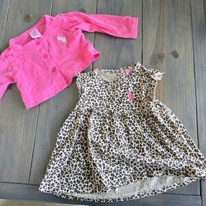U.S. Polo Assn. Toddler 2 Piece Set: Dress & Cardigan 12 Month Girl